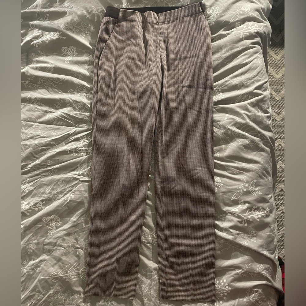 Uniqlo Tan Checkered Dress Pants